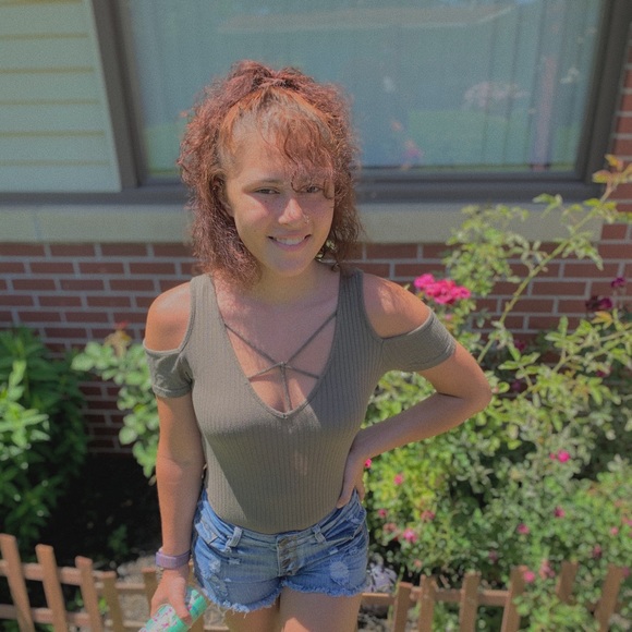 forest green bodysuit - Picture 2 of 2